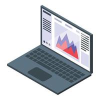 vetor isométrico de ícone de suporte de dinheiro online. ajuda financeira