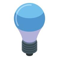 vetor isométrico de ícone de lâmpada azul moderno. ideia inteligente