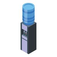 vetor isométrico do ícone do equipamento de água do escritório. dispensador de refrigerador