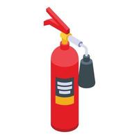 vetor isométrico de ícone de extintores de incêndio. equipamento de segurança
