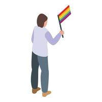 ícone lgbt da democracia, estilo isométrico vetor