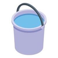ícone de balde de água de desinfecção, estilo isométrico vetor
