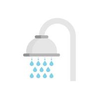 ícone de cabeça de chuveiro em estilo simples. ilustração vetorial higiênica de banheiro em fundo isolado. conceito de negócio de sinal de banho. vetor