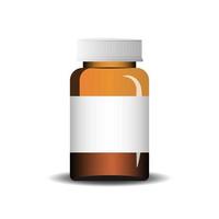 ícone do frasco de comprimidos em estilo simples. ilustração em vetor cápsulas médicas em fundo branco isolado. conceito de negócio de sinal de farmácia.