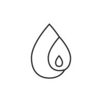 ícone de gota de água em estilo simples. ilustração em vetor blob em fundo branco isolado. conceito de negócio de sinal de gota de chuva.