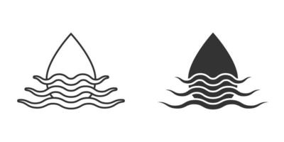 ícone de gota de água em estilo simples. ilustração em vetor líquido em fundo branco isolado. conceito de negócio de gota.