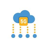 Conexão wi-fi de internet sem fio 5g em estilo plano. ilustração em vetor rede global em fundo isolado. conceito de negócio de sinal de ponto de acesso.