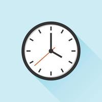 ilustração do ícone do relógio em estilo simples. assista a ilustração vetorial de rosto em fundo isolado. conceito de negócio de sinal de alarme de tempo. vetor