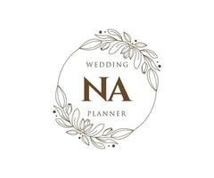 coleção de logotipos de monograma de casamento de letras iniciais, modelos minimalistas e florais modernos desenhados à mão para cartões de convite, salve a data, identidade elegante para restaurante, boutique, café em vetor