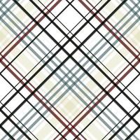 O tecido sem costura com design xadrez é um tecido estampado que consiste em faixas cruzadas, horizontais e verticais em várias cores. os tartans são considerados um ícone cultural da Escócia. vetor