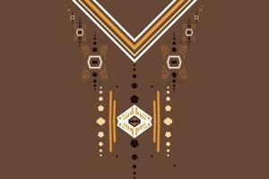 motivo de vetor de design de pescoço kurti geométrico étnico padrão bordado de pescoço padrão ombre bordado de estilo asteca abstrato ilustração em vetor de design de pescoço kurti. design para textura, tecido e saree.