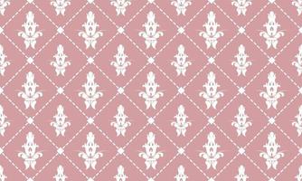 folhas de padrão de flor de lis de damasco vetor fundo sem costura papel de parede padrão de flor de lis design de textura digital para borda de saree de tecido imprimível de impressão.