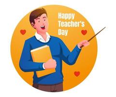 feliz Dia dos professores vetor