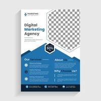 modelo de design de folheto de negócios para agência de marketing digital vetor