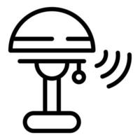 ícone de lâmpada inteligente de lâmpada de mesa, estilo de estrutura de tópicos vetor