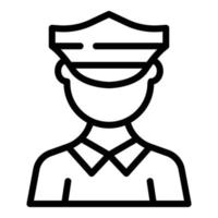 ícone do policial, estilo de estrutura de tópicos vetor