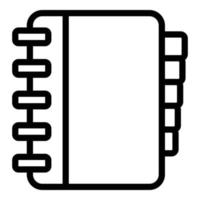 ícone de caderno de recursos humanos, estilo de estrutura de tópicos vetor