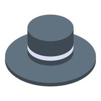 ícone do chapéu da suécia, estilo isométrico vetor