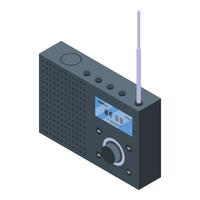 ícone de notícias de rádio, estilo isométrico vetor