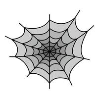 vetor de contorno de cor de ícone de teia de aranha de perigo