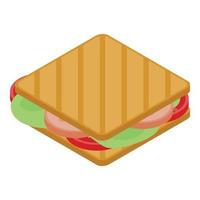 ícone de sanduíche de escritório, estilo isométrico vetor
