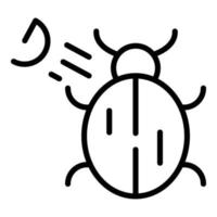 vetor de contorno de ícone de bug de pulverização. spray de insetos