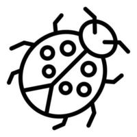 ícone de primavera de joaninha, estilo de estrutura de tópicos vetor