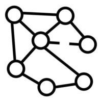 ícone de esquema de metrô, estilo de estrutura de tópicos vetor