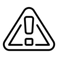 ícone de estrada de radar de aviso, estilo de estrutura de tópicos vetor