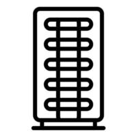 ícone do resfriador de geladeira, estilo de estrutura de tópicos vetor