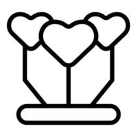 ícone de coração premium de relacionamento, estilo de estrutura de tópicos vetor