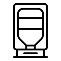 ícone do refrigerador aqua purificado, estilo de estrutura de tópicos vetor