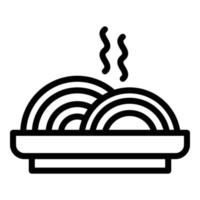 ícone de almoço quente, estilo de estrutura de tópicos vetor