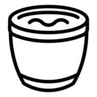 ícone de molho de soja saudável, estilo de estrutura de tópicos vetor