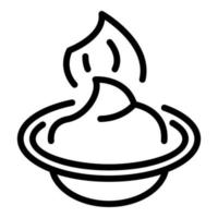 ícone de wasabi de fogo, estilo de estrutura de tópicos vetor