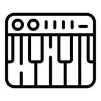 ícone do mixer de dj musical, estilo de estrutura de tópicos vetor