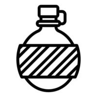 ícone de água de garrafa de caminhada, estilo de estrutura de tópicos vetor