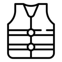 ícone de jaqueta de água, estilo de estrutura de tópicos vetor