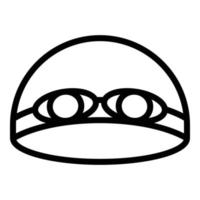 ícone de chapéu de natação, estilo de estrutura de tópicos vetor