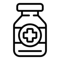 ícone de medicina imunológica, estilo de estrutura de tópicos vetor