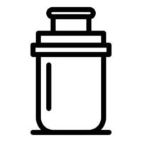 ícone de garrafa térmica, estilo de estrutura de tópicos vetor