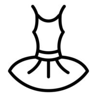 ícone de vestido de balé macio, estilo de estrutura de tópicos vetor