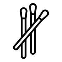 ícone de varas de madeira de teste ambicioso, estilo de estrutura de tópicos vetor