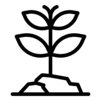 ícone de planta de ervas, estilo de estrutura de tópicos vetor