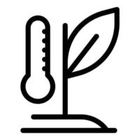 ícone de planta bio de temperatura, estilo de estrutura de tópicos vetor