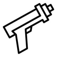 ícone de arma de calafetar, estilo de estrutura de tópicos vetor