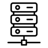 ícone de backup do servidor, estilo de estrutura de tópicos vetor