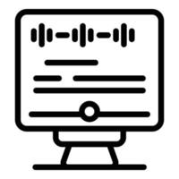 ícone de consulta on-line do paciente, estilo de estrutura de tópicos vetor