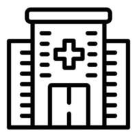 ícone de construção médica, estilo de estrutura de tópicos vetor