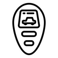 ícone de chave de carro remoto, estilo de estrutura de tópicos vetor